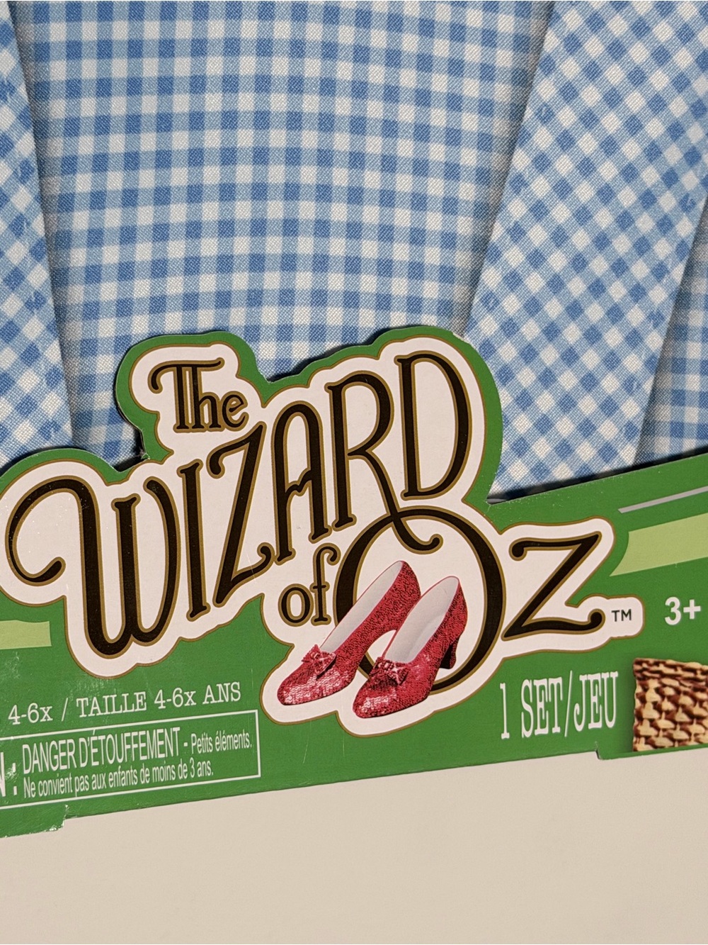 Jakks The Wizard of Oz Dorothy Blue Gingham Kids Costume Dress 3+ NWT - Picture 5 of 11